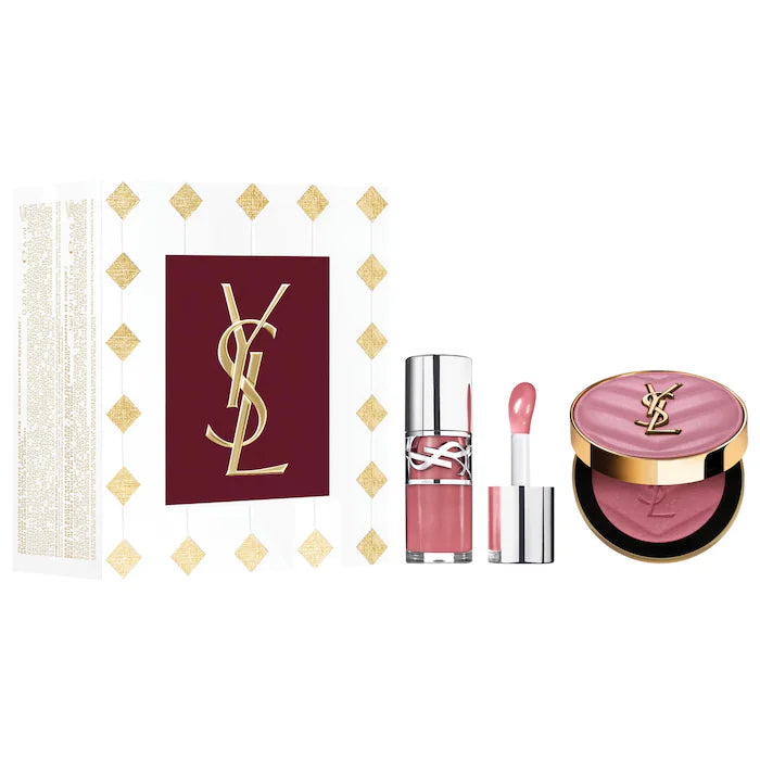 Yves Saint Laurent  YSL Iconic Pink Lip Gloss & Blush Gift Set