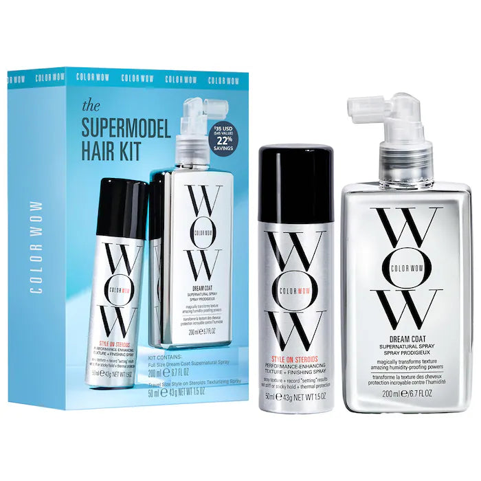 COLOR WOW  Dream Coat Treatment Spray and Mini Style on Steroids Texture Spray Set
