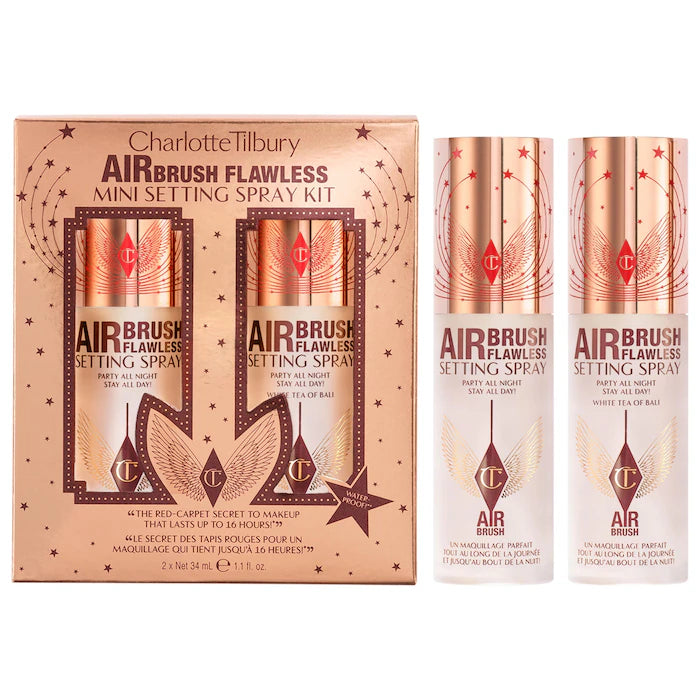 Charlotte Tilbury  Mini Airbrush Flawless Hydrating & Waterproof Setting Spray Duo Gift Set