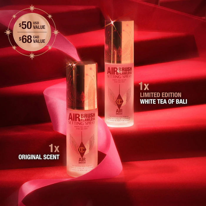 Charlotte Tilbury  Mini Airbrush Flawless Hydrating & Waterproof Setting Spray Duo Gift Set