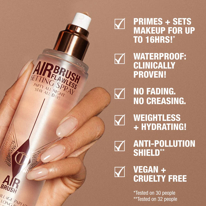 Charlotte Tilbury  Mini Airbrush Flawless Hydrating & Waterproof Setting Spray Duo Gift Set