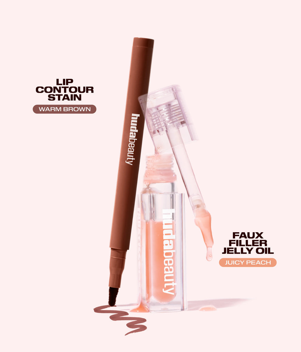 HUDA BEAUTY  Kiss Me Lip Contour Stain and Lip Jelly Gift Set