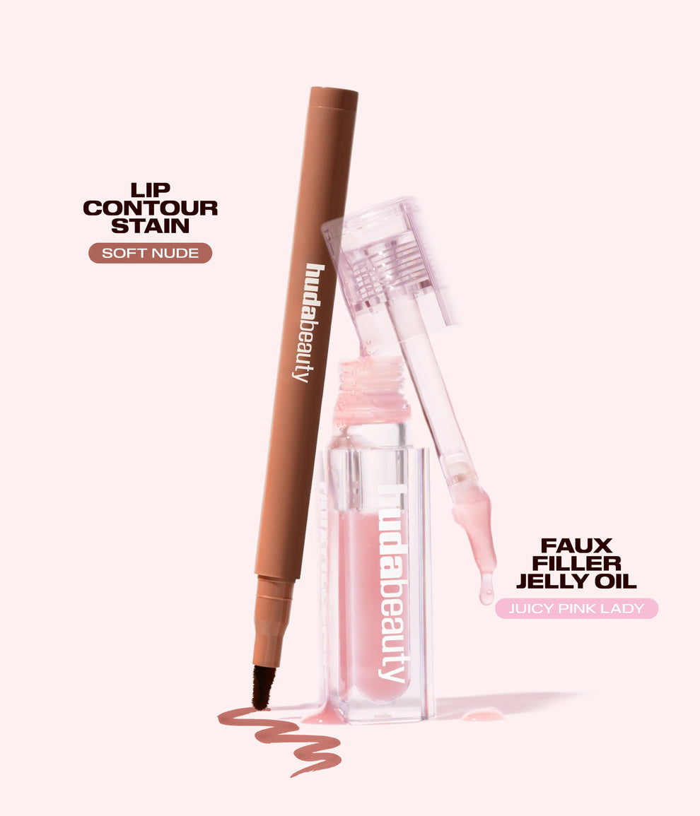 HUDA BEAUTY  Kiss Me Lip Contour Stain and Lip Jelly Gift Set