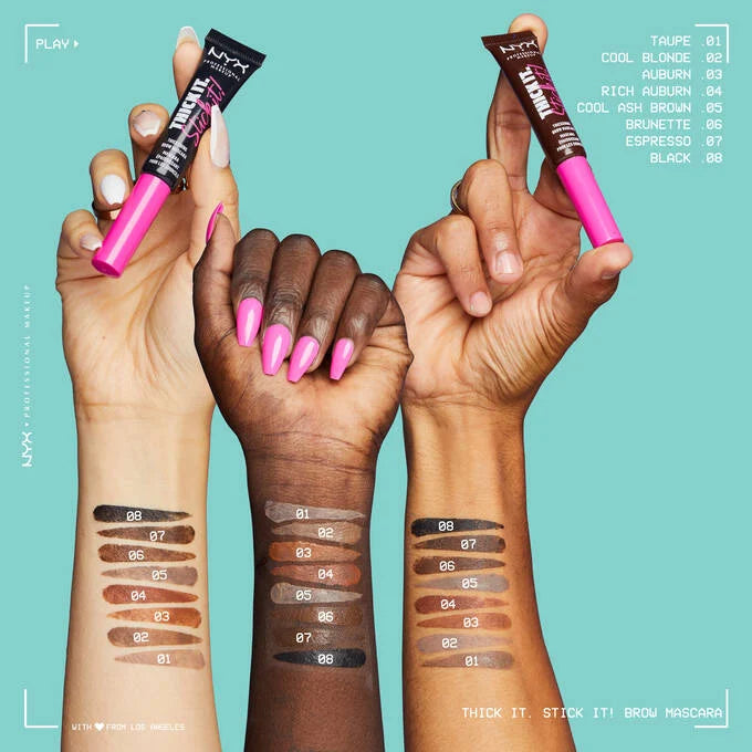 THICK IT. STICK IT!  BROW GEL NYX