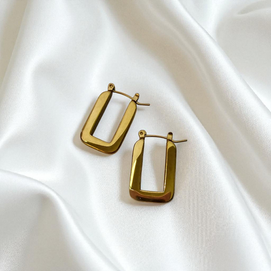 Aretes rectangulares estilo clásico