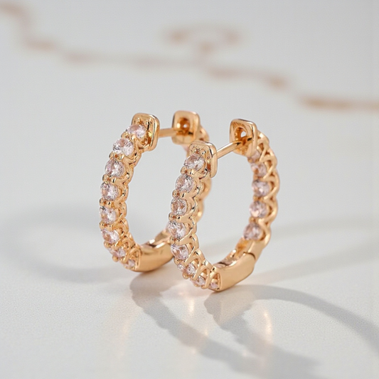 Argollas elegantes con brillantes