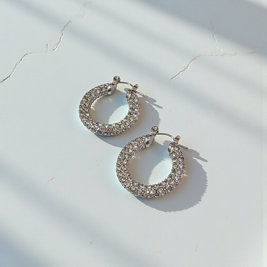 Argollas con brillantes