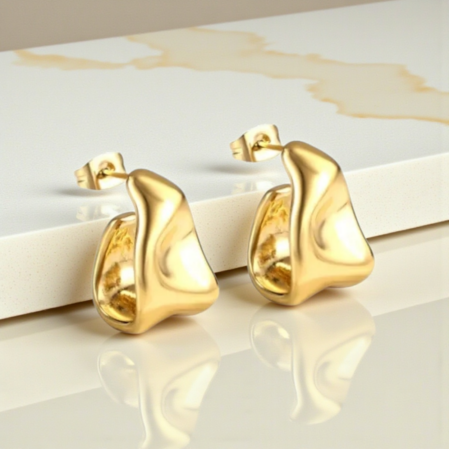 Aretes elegantes asimétricos