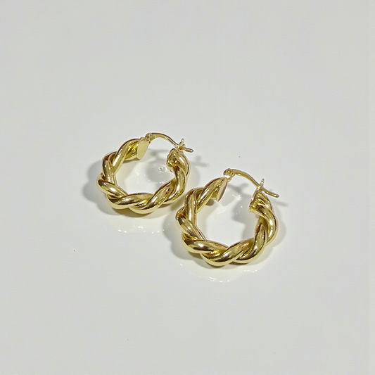 Argollas tipo tejido