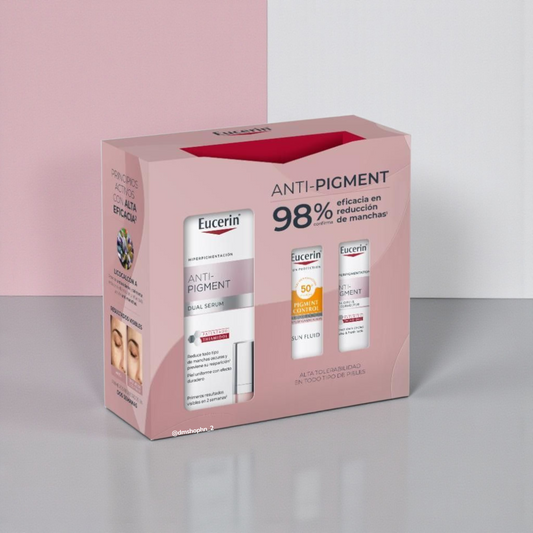 Eucerin Anti-Pigment Dual Sérum 30ml + Gel Limpiador 20ml + Pigment Control FPS 50+ 7ml