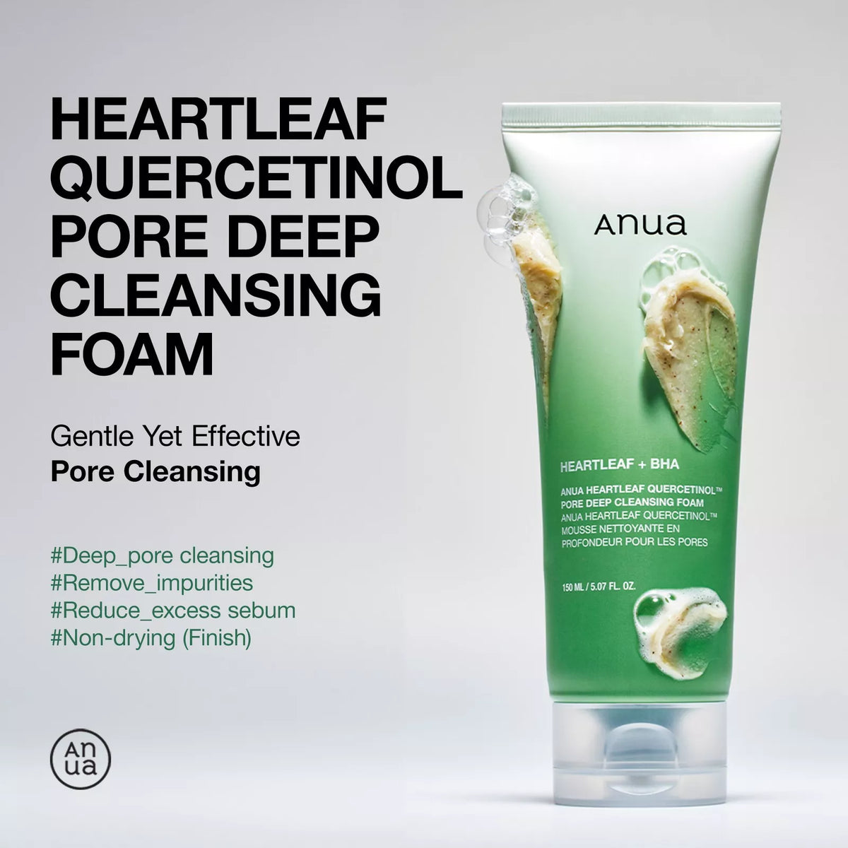 Heartleaf Quercetinol Pore Deep Cleansing Foam Anua