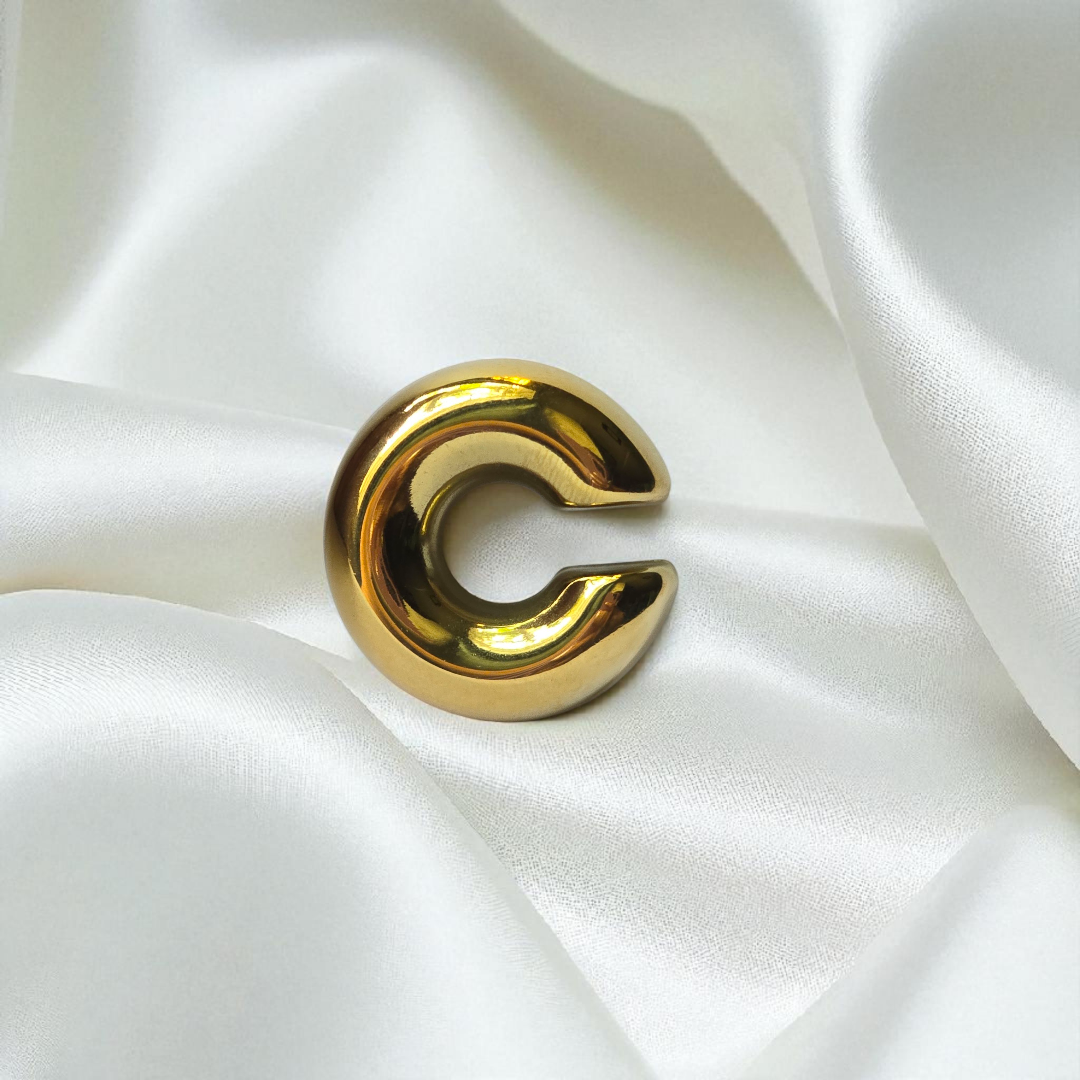 Arete chunky tono dorado
