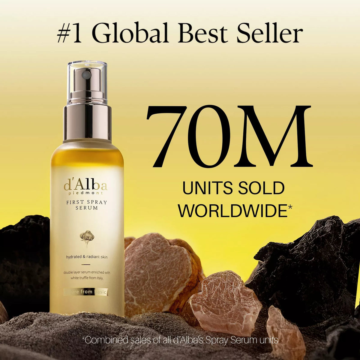 White Truffle First Spray Hydrating Glow Mist Serum d'Alba Piedmont