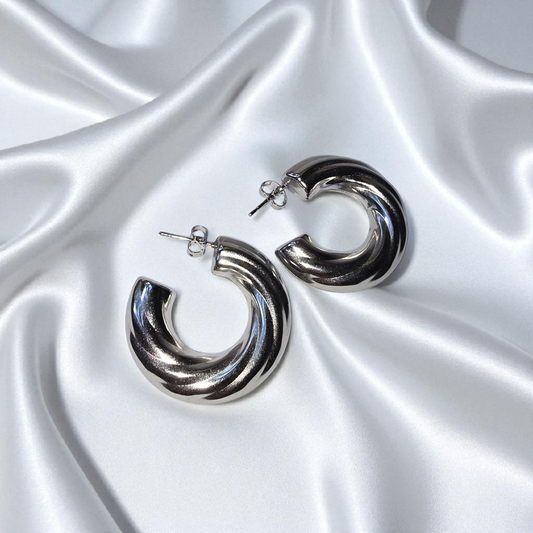 Aretes plateados