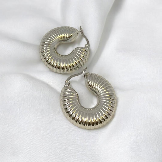 Aretes plateados