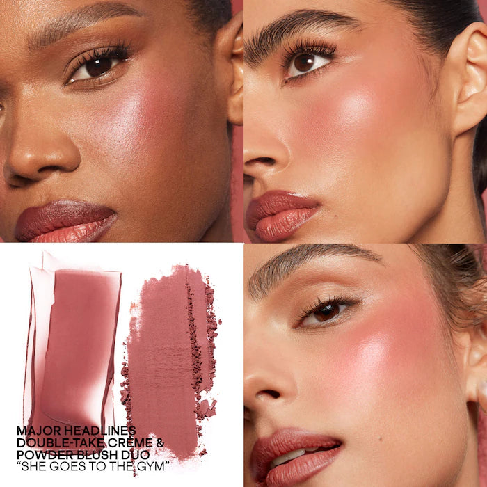 Mini Major Headlines Double-Take Crème & Powder Blush Duo Patrick Ta
