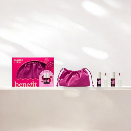 Benefit Cosmetics  Benetint Bliss Liquid Lip + Cheek Blush Stain Duo Makeup Gift Set