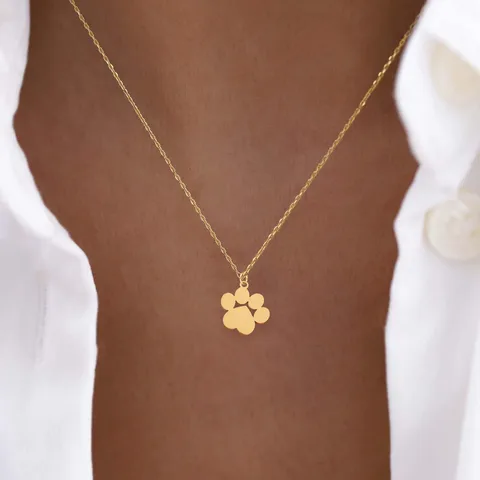 Colgante con dije de huellita