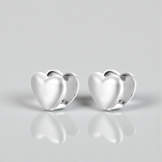 Aretes dobles en forma de corazón