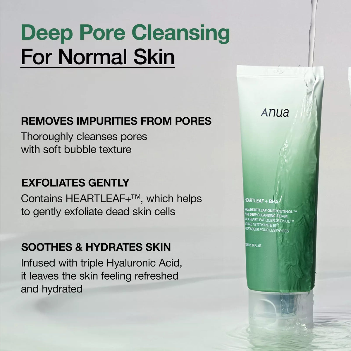 Heartleaf Quercetinol Pore Deep Cleansing Foam Anua